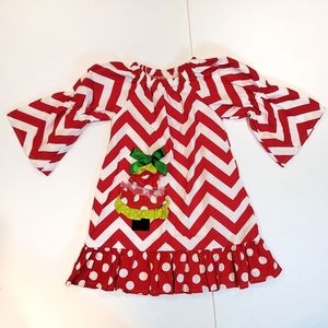 Boutique Bell Sleeve Christmas Dress XS